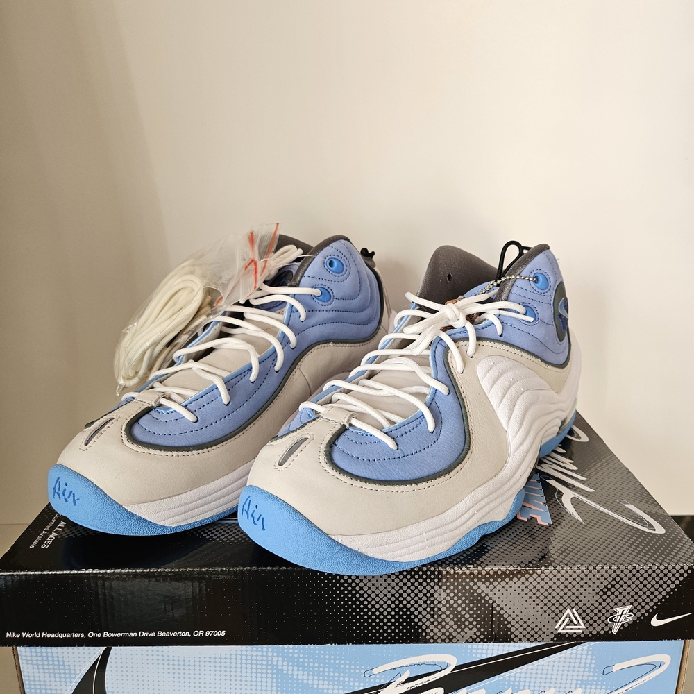 Nike Air Penny 2 x Social Status White Blue Sneakers Size 9.5 BNIB DM9132-100